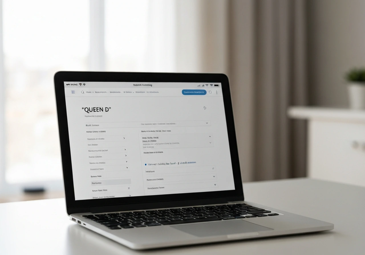 Minimal laptop screenshot-style view of a yacht listing page showing build details and a paid owner-visibility note.